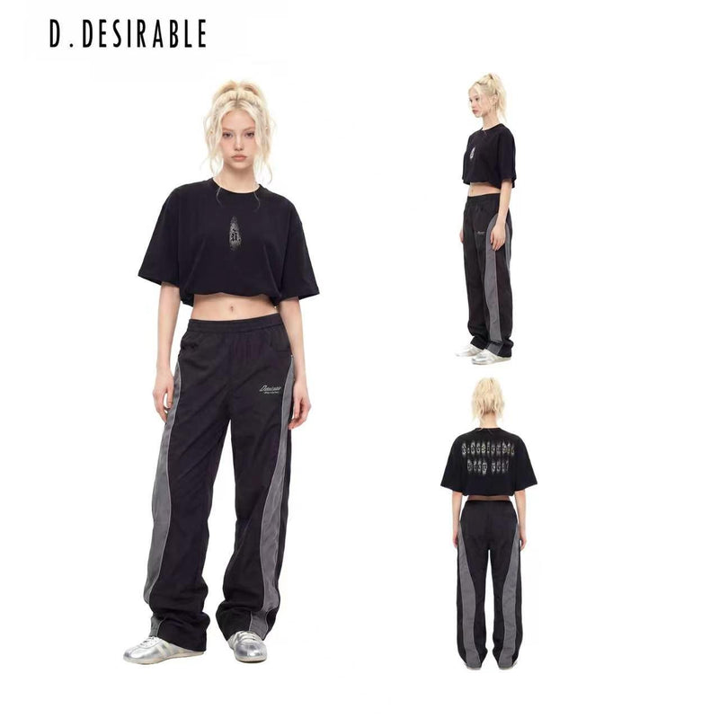 D.DESIRABLE - Crystal-Embellished "D" Logo Cut-Out T-Shirt