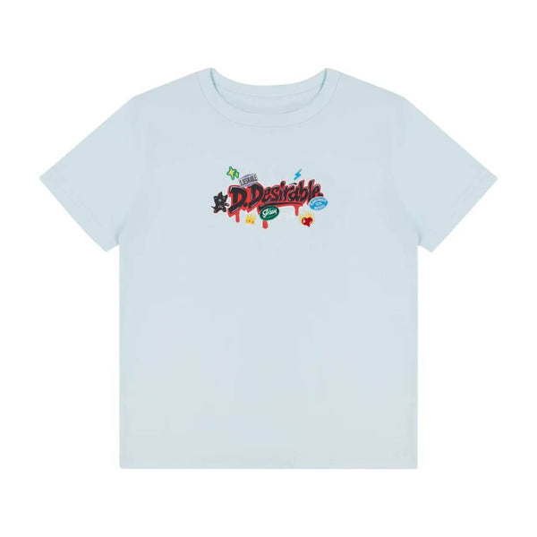 D.Desirable-D.BABY - Mischievous Little Devil Graffiti Logo Print & Embroidery T-Shirt