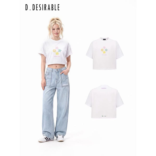 D.Desirable - New Retro Series - Windmill Printed Casual T-Shirt For Women