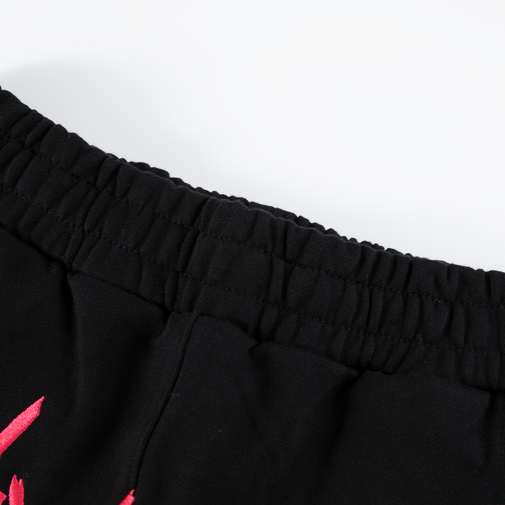 PLAY Contrast-Panel 3D Side-Tape Straight Sweatpants Black