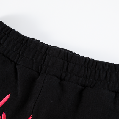 PLAY Contrast-Panel 3D Side-Tape Straight Sweatpants Black