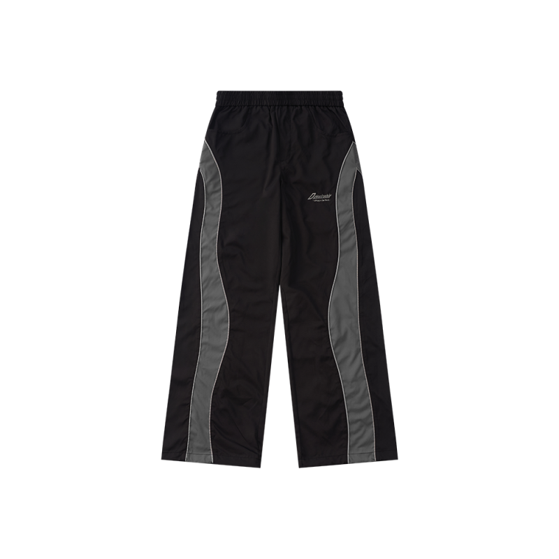 D.Desirable Vintage Sports Scene‑Color Block Wave Women's Sports Pants
