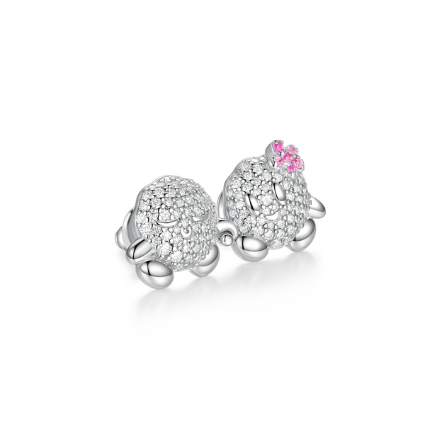 D.DESIRABLE x Lane Crawford Qixi Festival Little Coal‑Ball Snuggle‑Style Stud Earrings
