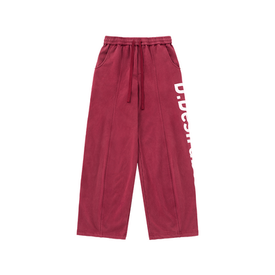 Rosy Glow Vintage-Style Pants Red