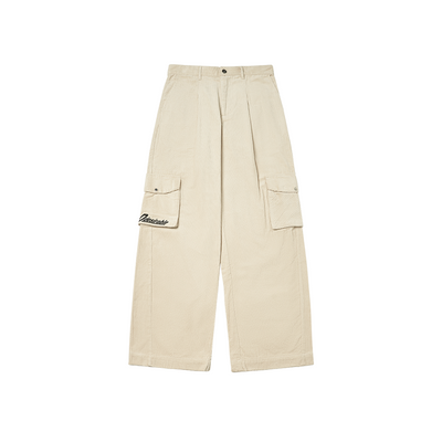 Chunky-Ribbed Corduroy Workwear Pants Beige