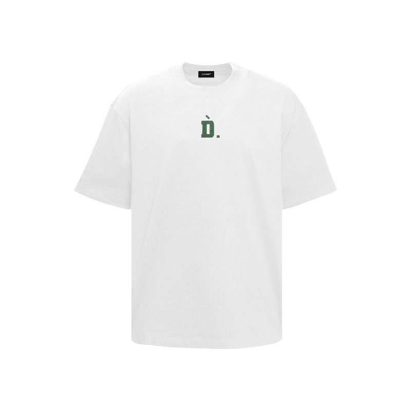 D.Desirable "Abstract Twist" Scrambled-Cable Embroidered Tee