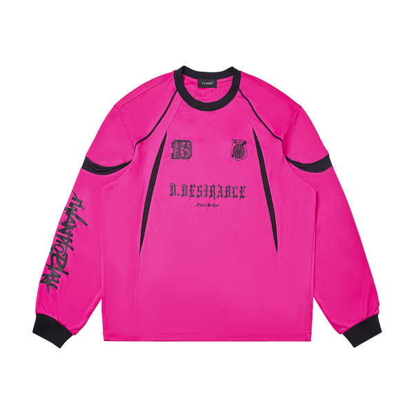 D.Desirable NYCV - Holiday Vibe Block Sports Long-Sleeve T-Shirt Pink