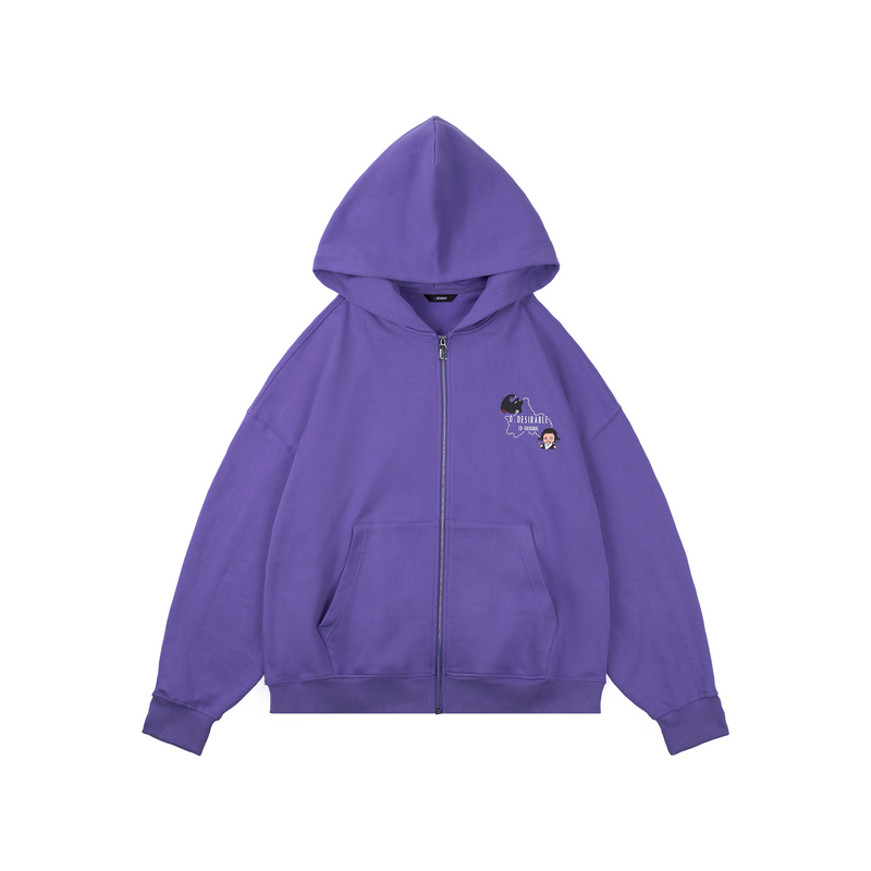 D.DESIRABLE-D.FA.MILY - Chengdu Exclusive | Sichuan Map Zip-up Hoodie