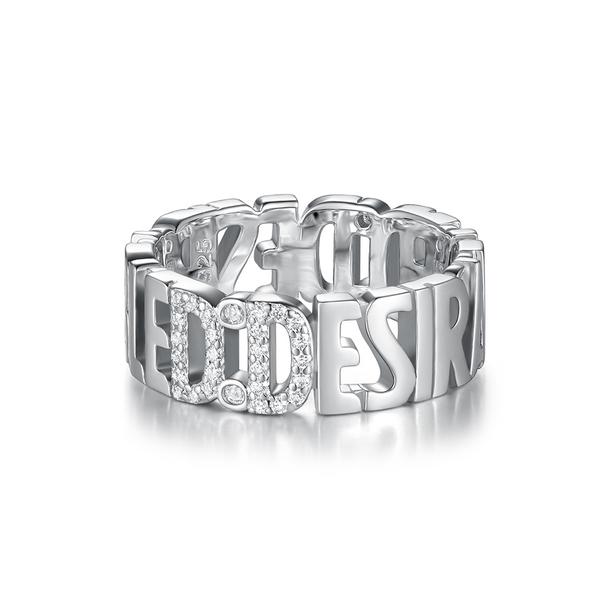 D.Desirable Eternal diamond sterling silver ring