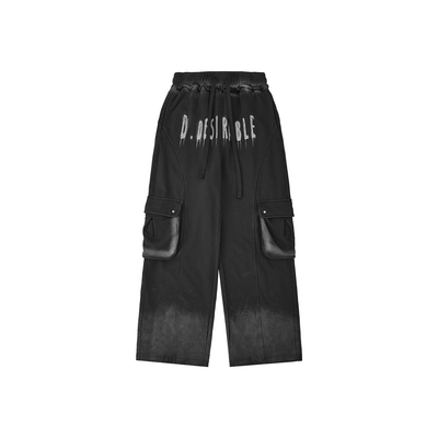 Galaxy Walk Spray-Dyed Wide-Leg Pants Black