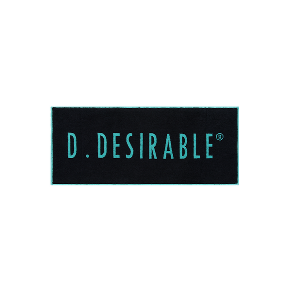 D.Desirable Basic Jacquard Towel - Blue and Black