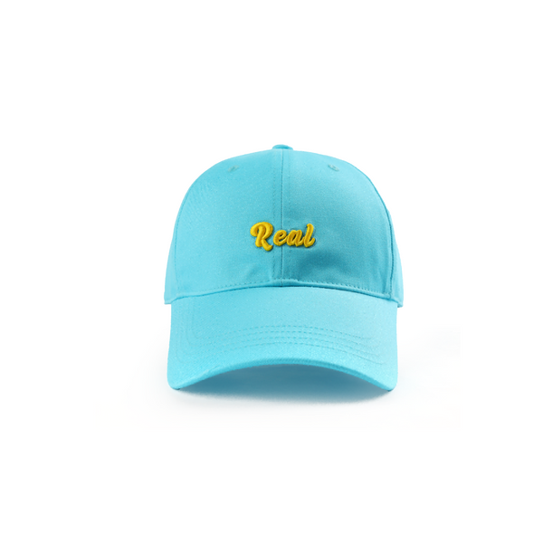 Neo-Retro "REAL" 3D Puff Embroidery Color-Block Cap Blue