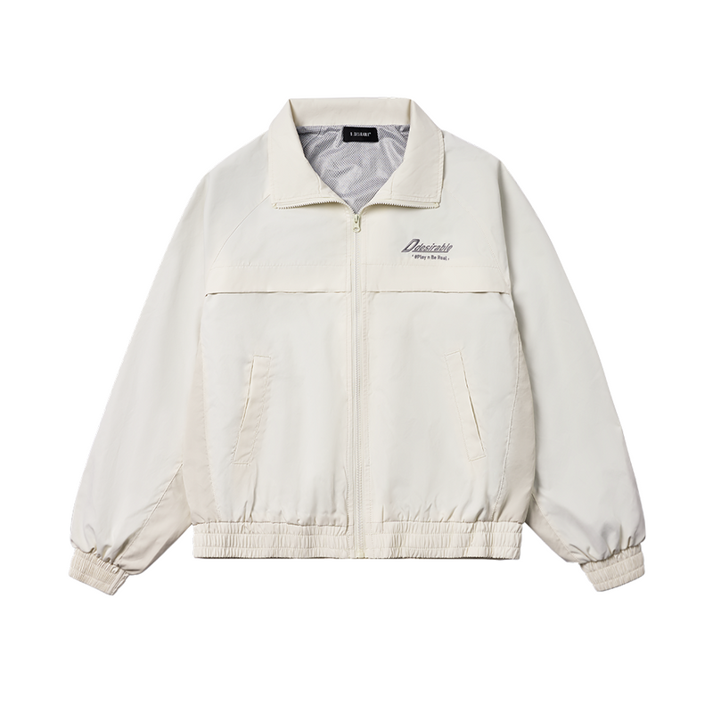 D.DESIRABLE-Vintage Sports Scene - Urban Retro Basic Sports Casual Jacket