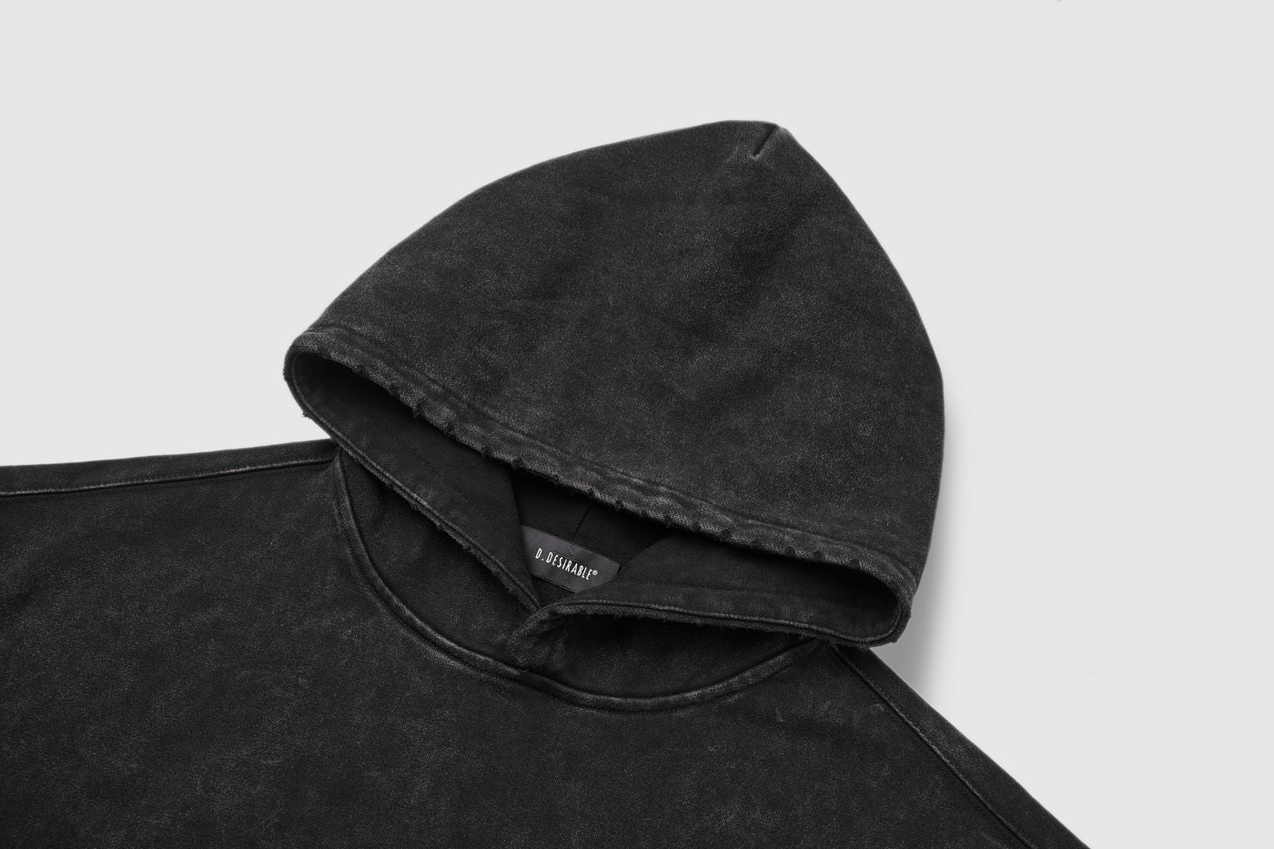 No.18 Washed Logo Hoodie Black