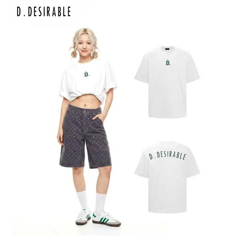 D.DESIRABLE - "Abstract Twist" Scrambled-Cable Embroidered Tee