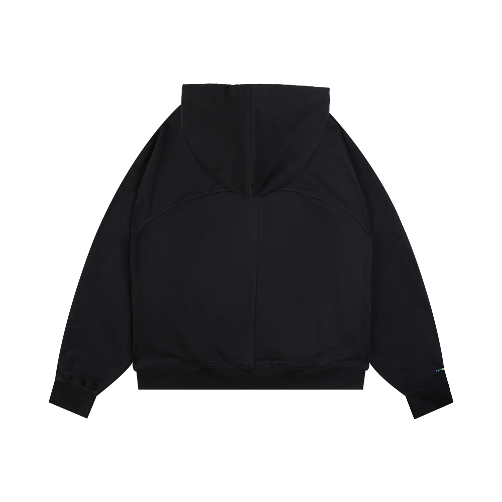 Drawstring Hoodie Jacket Dark Purple