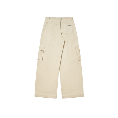 Chunky-Ribbed Corduroy Workwear Pants Beige