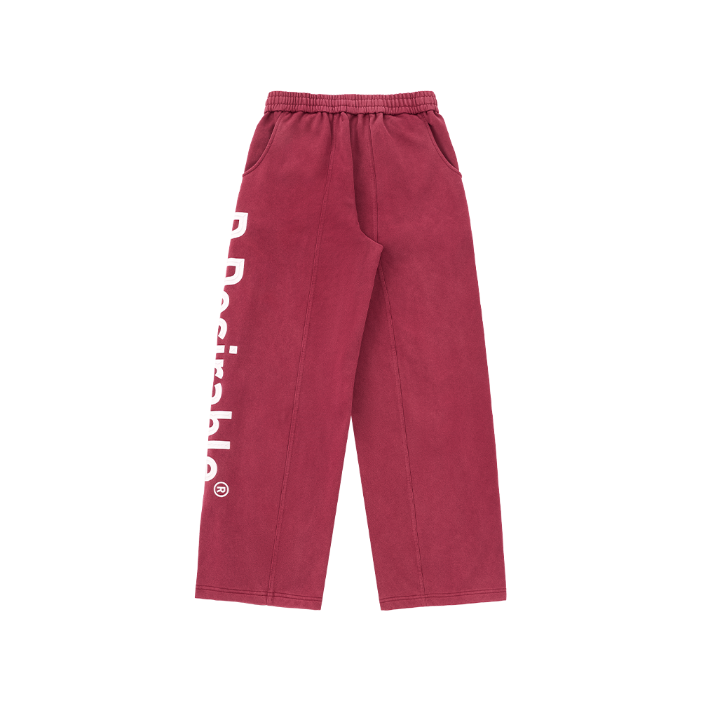 Rosy Glow Vintage-Style Pants Red