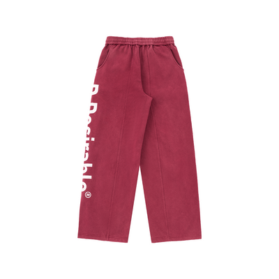 Rosy Glow Vintage-Style Pants Red