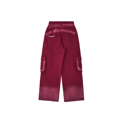 Galaxy Walk Spray-Dyed Wide-Leg Pants Red