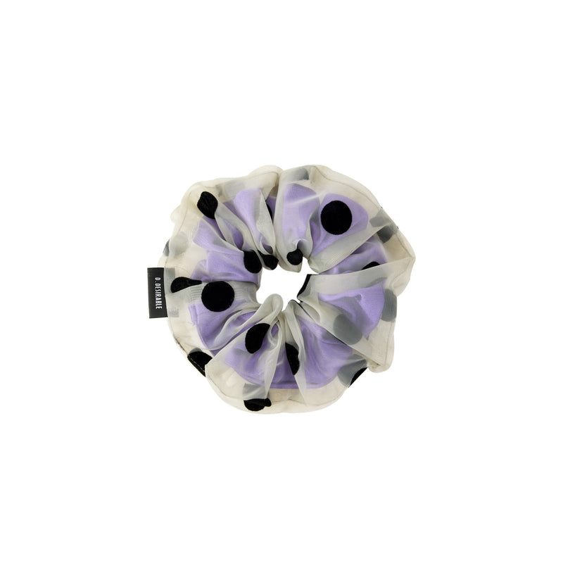 D.DESIRABLE-Sporty‑Neon Polka Dot Scrunchie