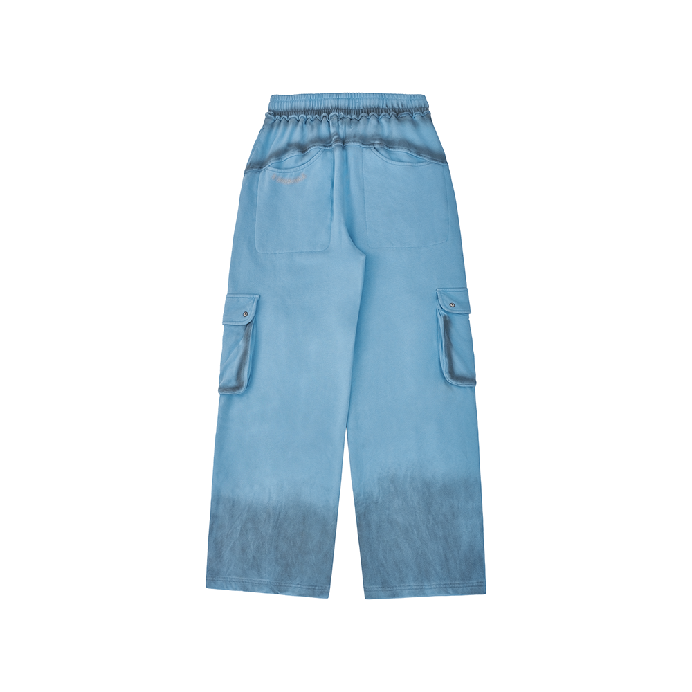 Galaxy Walk Spray-Dyed Wide-Leg Pants Blue