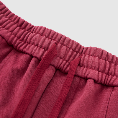 Rosy Glow Vintage-Style Pants Red