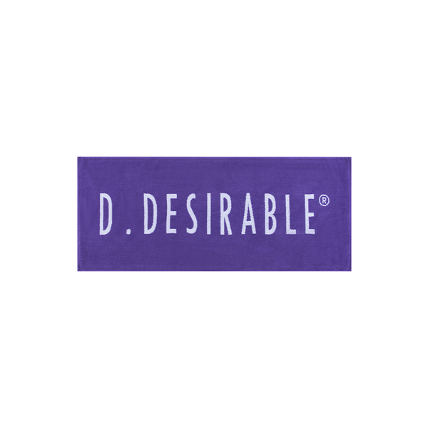 D.Desirable Basic Jacquard Towel - White and Purple