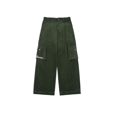 Chunky-Ribbed Corduroy Workwear Pants Green