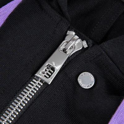 Drawstring Hoodie Jacket Dark Purple