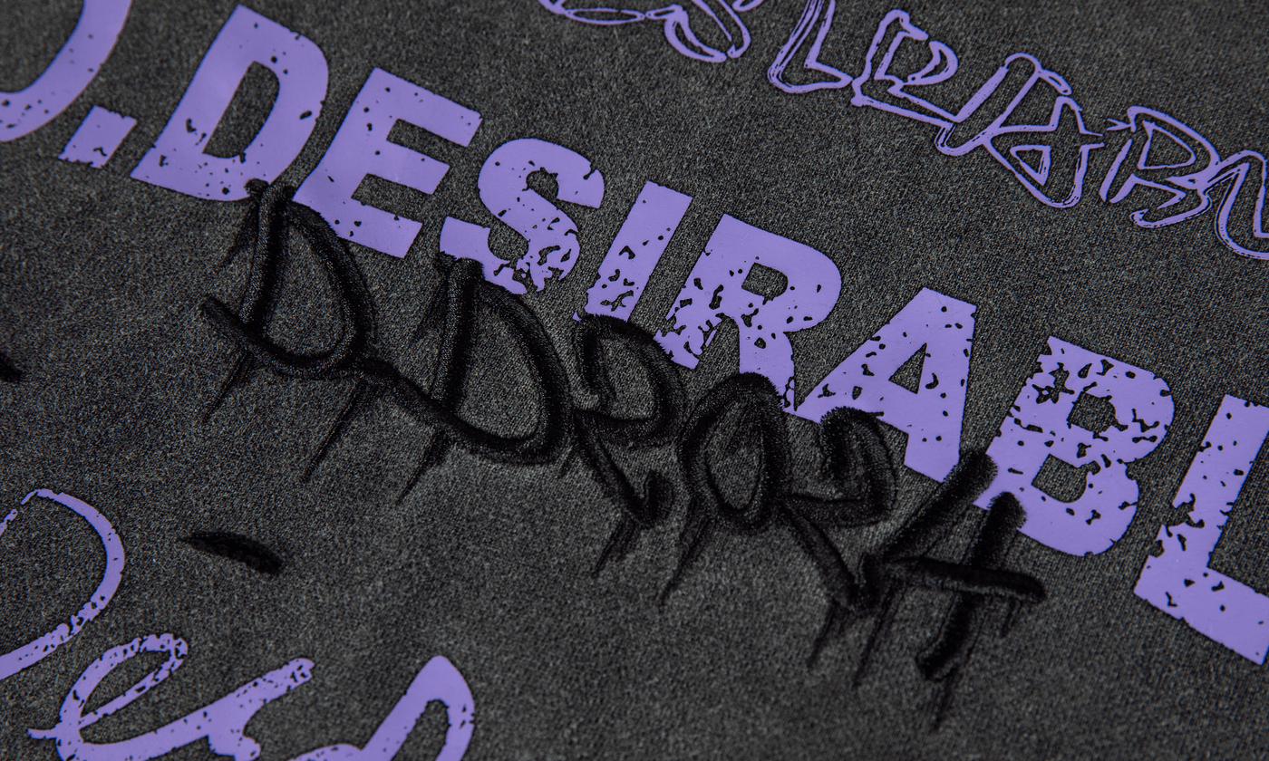 West Coast LA - Layered Tee Distressed Logo Hoodie