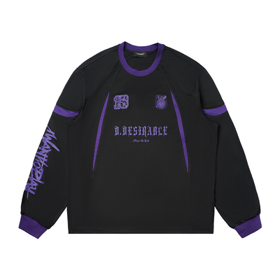 D.Desirable NYCV - Holiday Vibe Block Sports Long-Sleeve T-Shirt Black