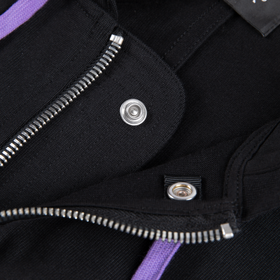 Drawstring Hoodie Jacket Dark Purple