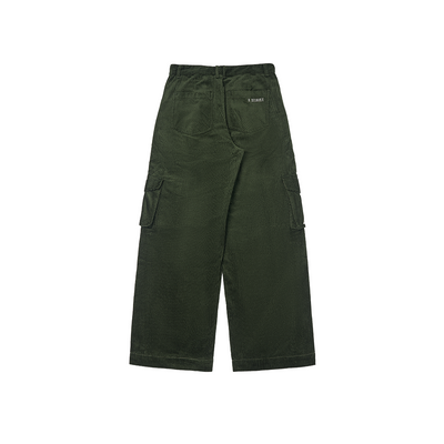 Chunky-Ribbed Corduroy Workwear Pants Green