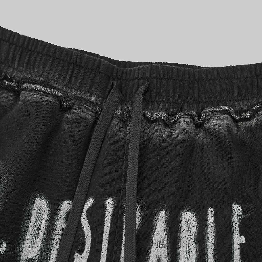 Galaxy Walk Spray-Dyed Wide-Leg Pants Black