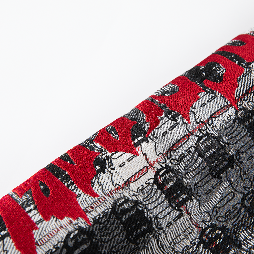 Double-D Logo Print Brushed Plaid Shirt Black