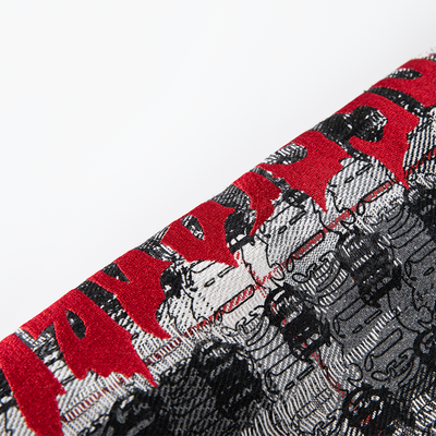 Double-D Logo Print Brushed Plaid Shirt Black