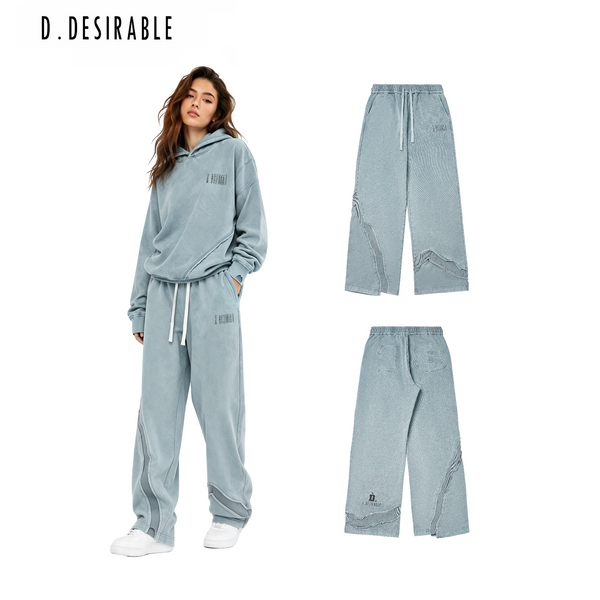 D.Desirable "West Coast LA-18" Misaligned Pigment-Dyed Sweats