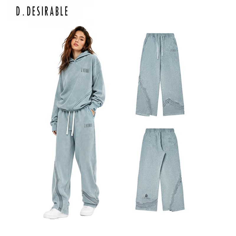 D.DESIRABLE "West Coast LA-18" Misaligned Pigment-Dyed Sweats