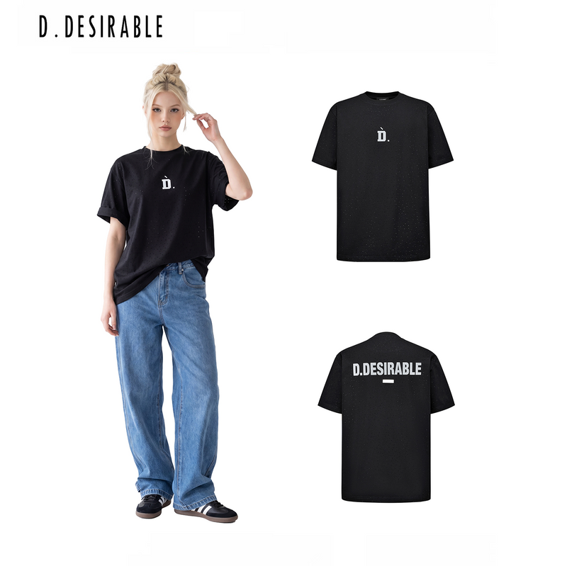 D.DESIRABLE - Free Style - Glittering Logo T‑Shirt