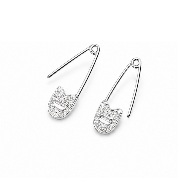 D.Desirable Free Style - D-shaped Clasp Earrings