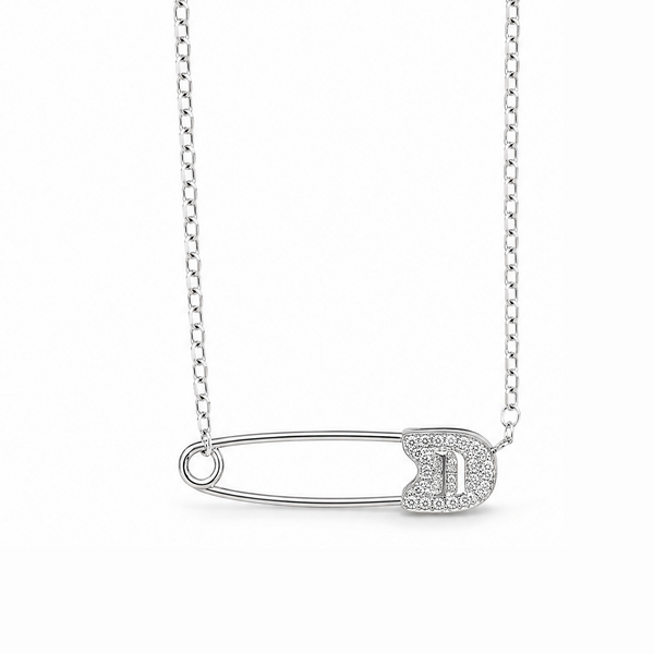 D.Desirable Free Style - Custom-Designed Silver Needle Necklace