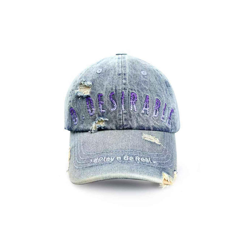 D.DESIRABLE x Gradient Staggered‑Stitch Logo Embroidered Baseball Cap