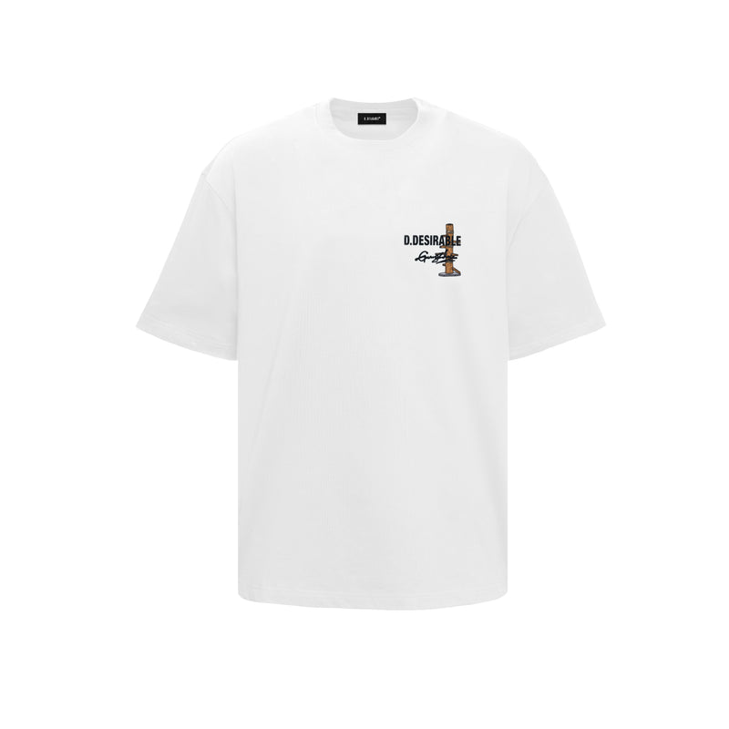 D.DESIRABLE-DSK Limited - Wooden Dummy Thick Plate Print T-Shirt