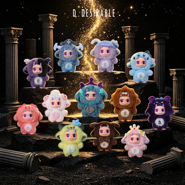 D.FA.MILY “Little D” Plush Keychains Featuring the 12 Zodiac Signs (Single Box)